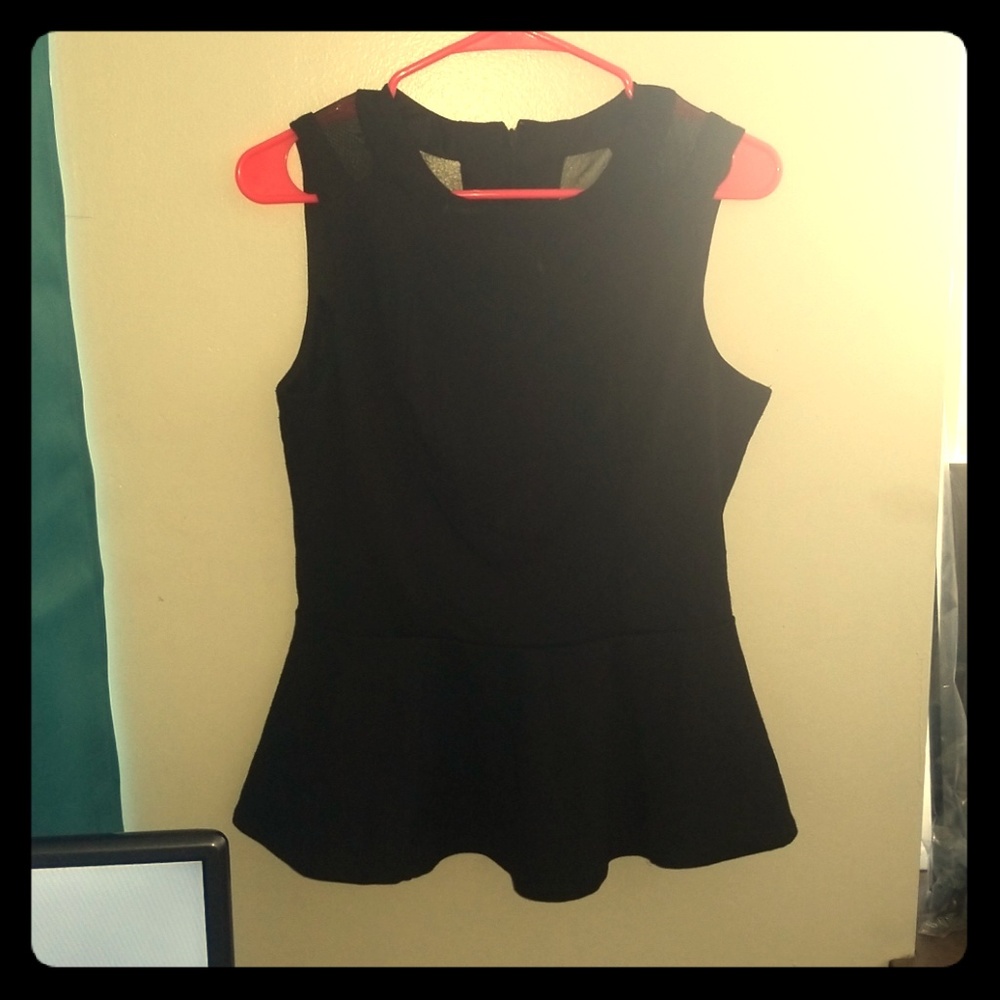 Semi sheer black top